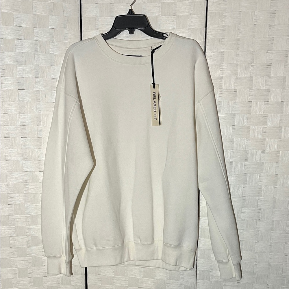 Free Planet Men's Cream Crewneck Sweater